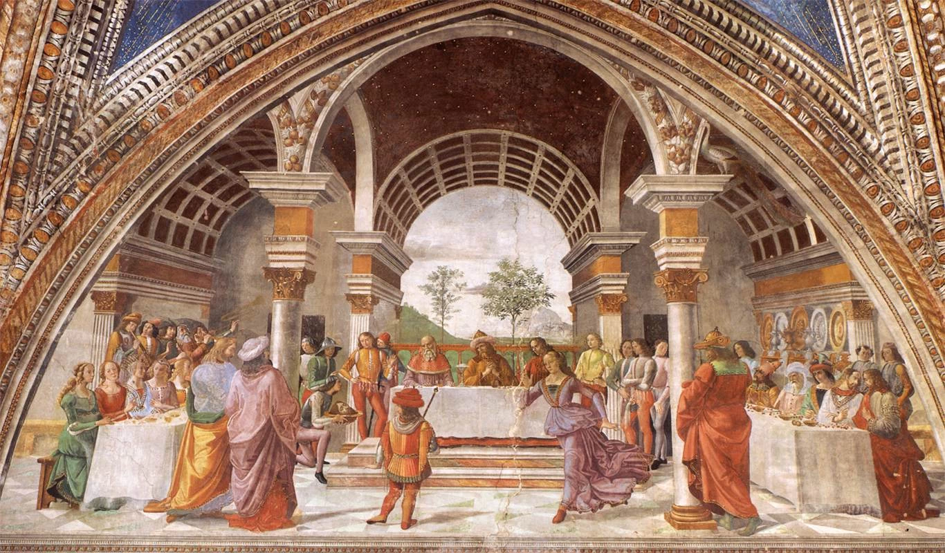 Il banchetto di Erode - Cappella Tornabuoni, Santa Maria Novella, Firenze